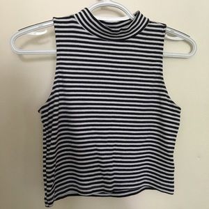 H&M striped crop tank top